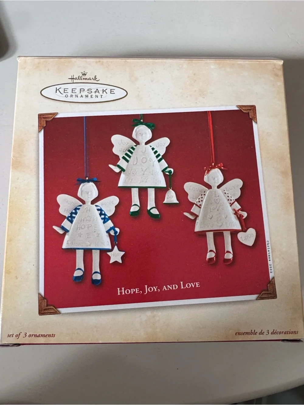 Hallmark ‘Hope, Joy, and Love' Porcelain Angel Christmas Ornament Set